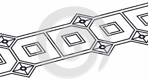 Interlocking Square Decorative Vector Pattern, vector design Generative AI