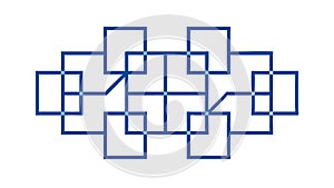 Interlocking Squares Pattern Vector, Geometric Background Texture, vector design Generative AI