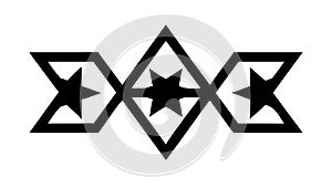 Interlocking Star Shapes Pattern Ã¢â¬' Abstract Geometric Design Element, vector design Generative AI