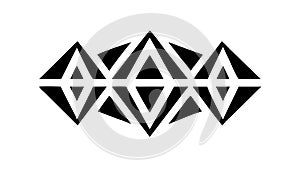 Interlocking Triangle Pattern: Abstract Geometric Unity, vector design Generative AI