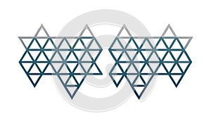 Interlocking Triangle Pattern: Modern Geometric Grid, vector design Generative AI