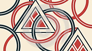 Interlocking triangles pattern, geometric background, abstract design, Vector Design, Generative AI