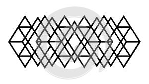 Interlocking Triangular Lattice Abstract Pattern, vector design Generative AI