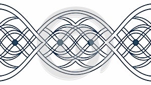 Interlocking Wavy Line Pattern, Dynamic Abstract Geometric Design, vector design Generative AI