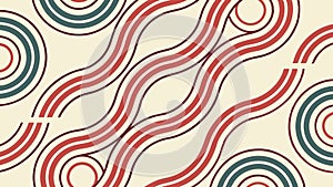 Interlocking Wavy Lines Pattern, Fluid Abstract Background, vector design Generative AI
