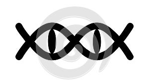 Interlocking X Pattern Icon, Abstract Geometric Design Element, vector design Generative AI