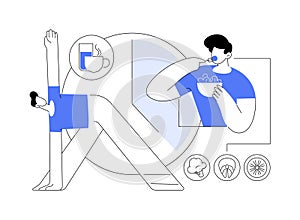 Intermittent fasting abstract concept vector illustration.