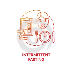 Intermittent fasting concept icon