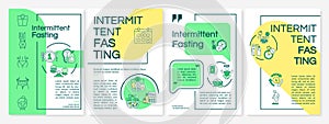 Intermittent fasting diet brochure template