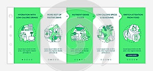 Intermittent fasting strategy onboarding vector template