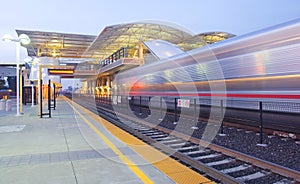 Intermodal Rapid Transit Station & Commuter Train photo