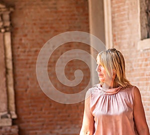 Internal cloister of the Guggenheim Art High School in Venice photo