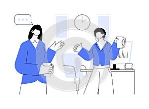 Internal communication abstract concept vector illustration.