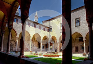 Internal courtyard Saint Anthony monastery, Padua, Italy