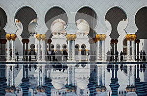 Internal courtyard of the Sheik Zayed Mosque