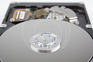 The internal elements of the hard drive