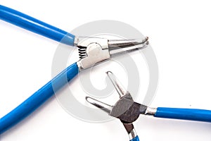 Internal and external snapring plier