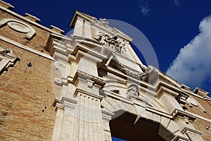 Porta Pia, ancient gate in Rome, Italy photo