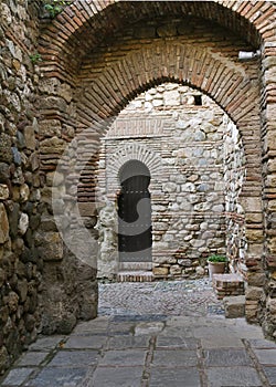 Internal gateway in Alcazaba de Malaga photo