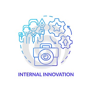 Internal innovation blue gradient concept icon photo