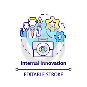 Internal innovation concept icon photo