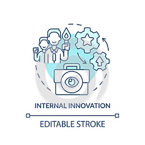 Internal innovation turquoise concept icon photo