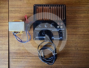An internal power amplifier from the computer speaker system microlab solo 2