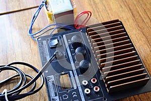 An internal power amplifier from the computer speaker system microlab solo 2
