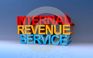 internal revenue service on blue photo