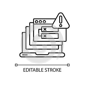 Internal server error linear icon
