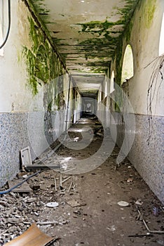 Internal spaces into the abandoned insane asylum in Naples, Italy photo