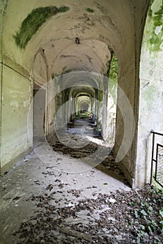 Internal spaces into the abandoned insane asylum in Naples, Italy photo