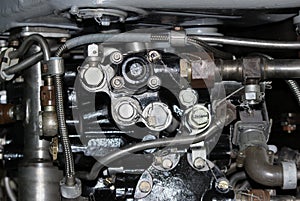 the internal structure of the aircraft engine, army aviation, military and aerospace industry.