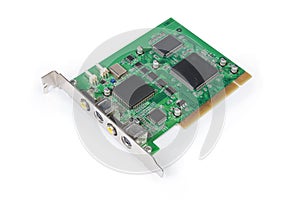 Internal video capture card for PC on a white background
