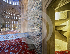 Internal view of Blue Mosque, Istanbul