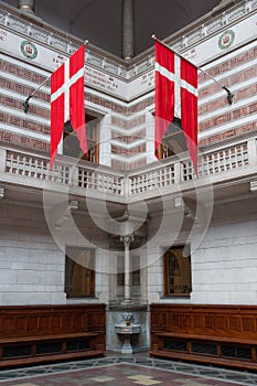 Internal View of Copenhagen City Hall, Denmark.