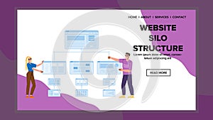 internal website silo structure vector