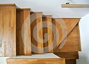 Internal wooden staircase