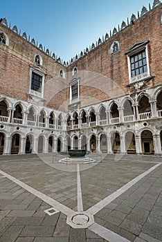 Internal Yard of Doge's Palace (Palazzo Ducale) in Venice photo