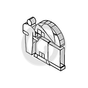 international admission isometric icon vector illustration