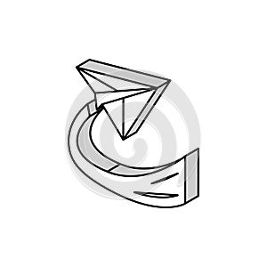 international aircraft free shipping isometric icon vector illustration