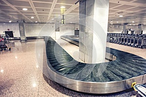 International airport baggage claim area