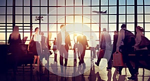 International Airport Terminal Travel Business Trip Concept photo