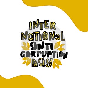 International anticorruption day vector stock illustration isolated photo