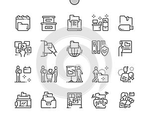 International Archives Day Well-crafted Pixel Perfect Vector Thin Line Icons 30 2x Grid for Web Graphics and Apps
