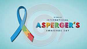 International Asperger\'s Awareness Day banner background template vector illustration design