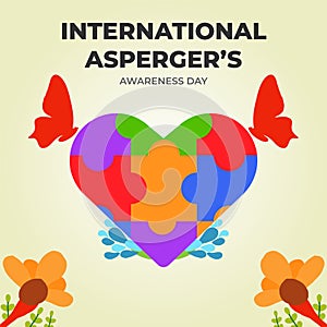 International aspergers awareness day social media post