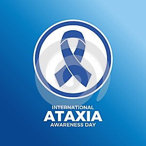 International Ataxia Awareness Day poster vector illustration