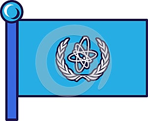 International atomic energy agency flag vector