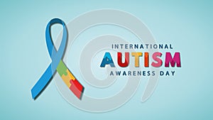 International Autism Awareness Day Wallpaper Banner Background Template Vector Illustration Design